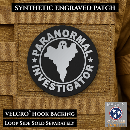 Paranormal Investigator Funny Morale Patch | Made in USA | VELCRO® Brand Hook Backing