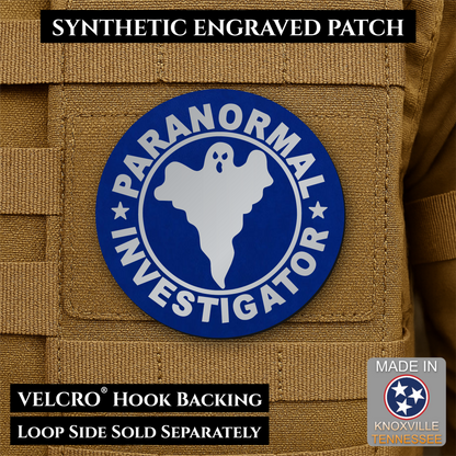 Paranormal Investigator Funny Morale Patch | Made in USA | VELCRO® Brand Hook Backing