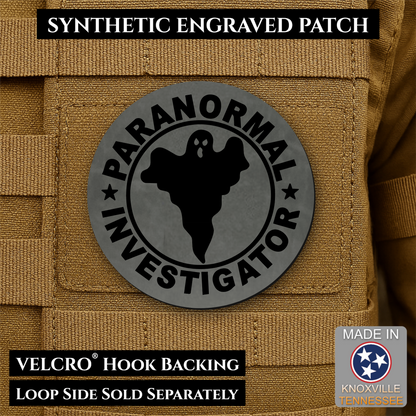 Paranormal Investigator Funny Morale Patch | Made in USA | VELCRO® Brand Hook Backing