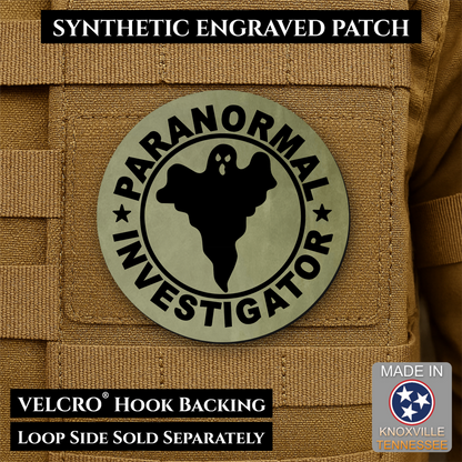 Paranormal Investigator Funny Morale Patch | Made in USA | VELCRO® Brand Hook Backing