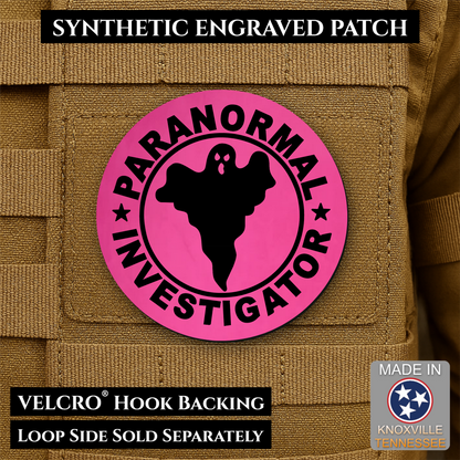 Paranormal Investigator Funny Morale Patch | Made in USA | VELCRO® Brand Hook Backing