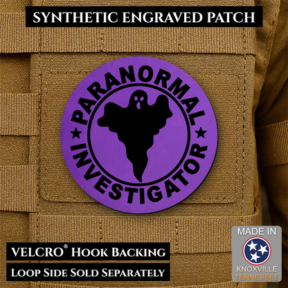 Paranormal Investigator Funny Morale Patch | Made in USA | VELCRO® Brand Hook Backing