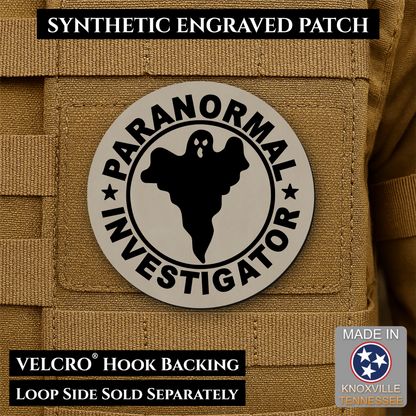 Paranormal Investigator Funny Morale Patch | Made in USA | VELCRO® Brand Hook Backing