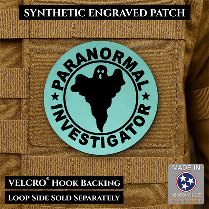 Paranormal Investigator Funny Morale Patch | Made in USA | VELCRO® Brand Hook Backing