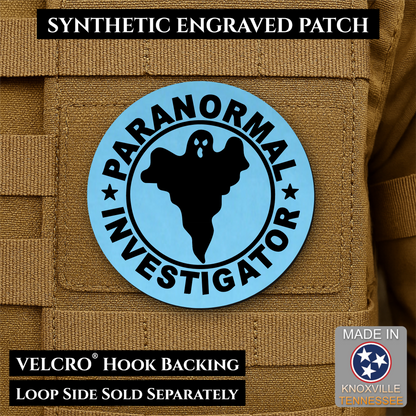 Paranormal Investigator Funny Morale Patch | Made in USA | VELCRO® Brand Hook Backing