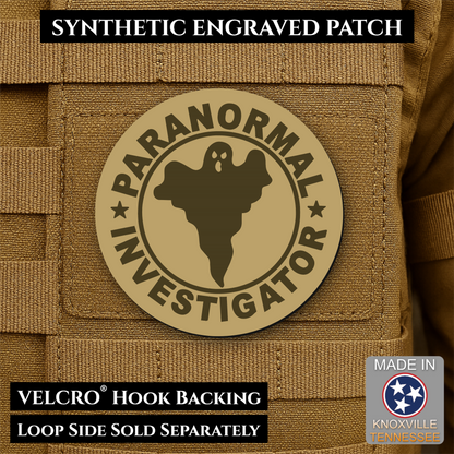 Paranormal Investigator Funny Morale Patch | Made in USA | VELCRO® Brand Hook Backing