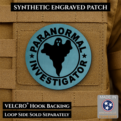 Paranormal Investigator Funny Morale Patch | Made in USA | VELCRO® Brand Hook Backing