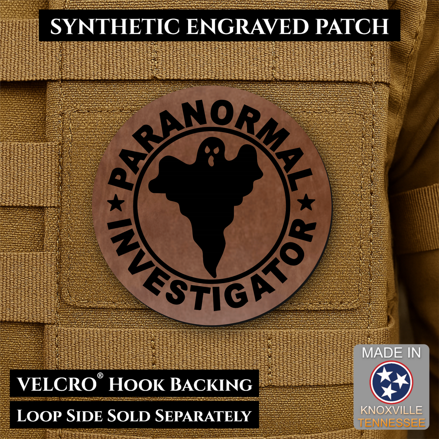 Paranormal Investigator Funny Morale Patch | Made in USA | VELCRO® Brand Hook Backing