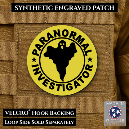 Paranormal Investigator Funny Morale Patch | Made in USA | VELCRO® Brand Hook Backing