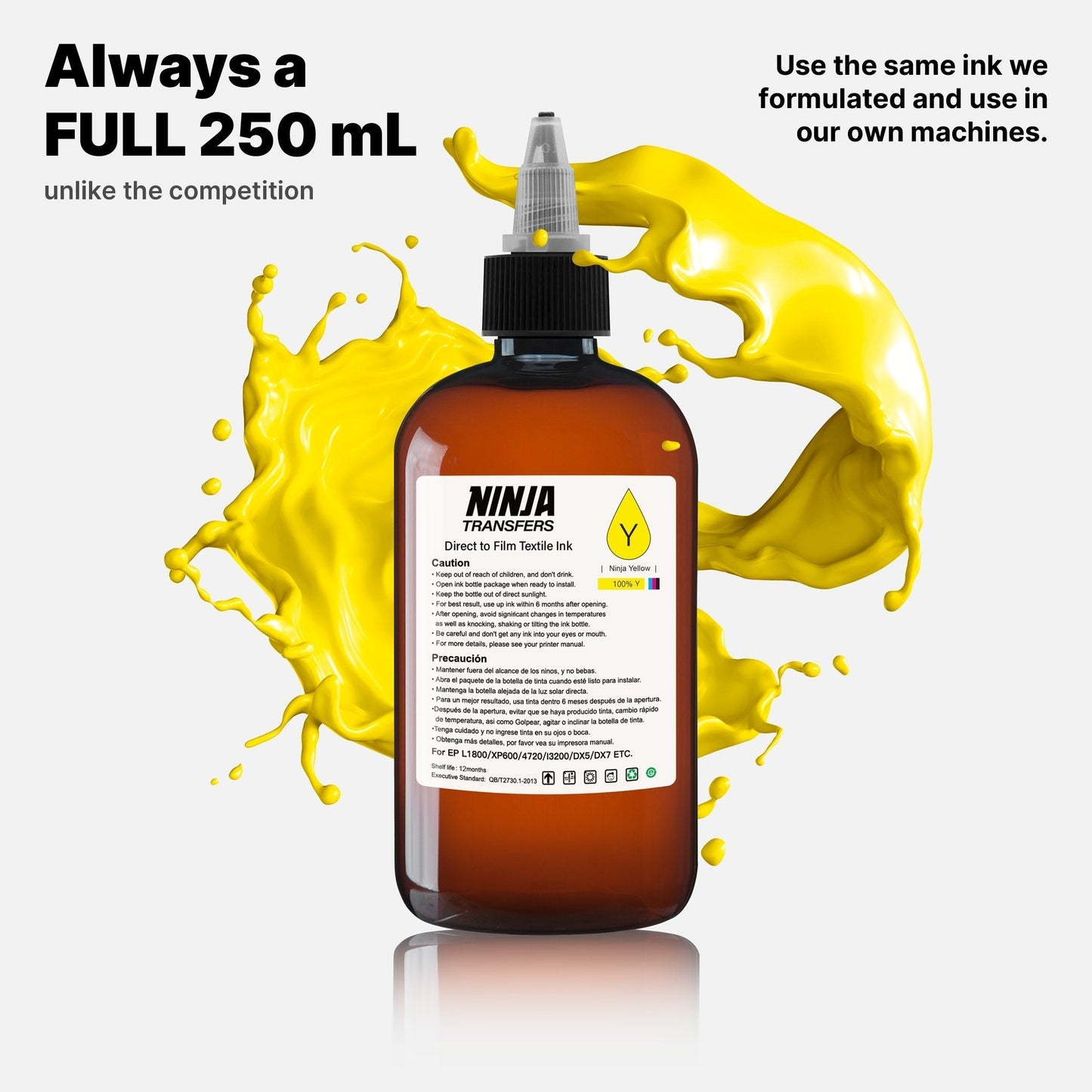 Premium DTF Ink Color Set for Direct-to-Film Graphics Printing