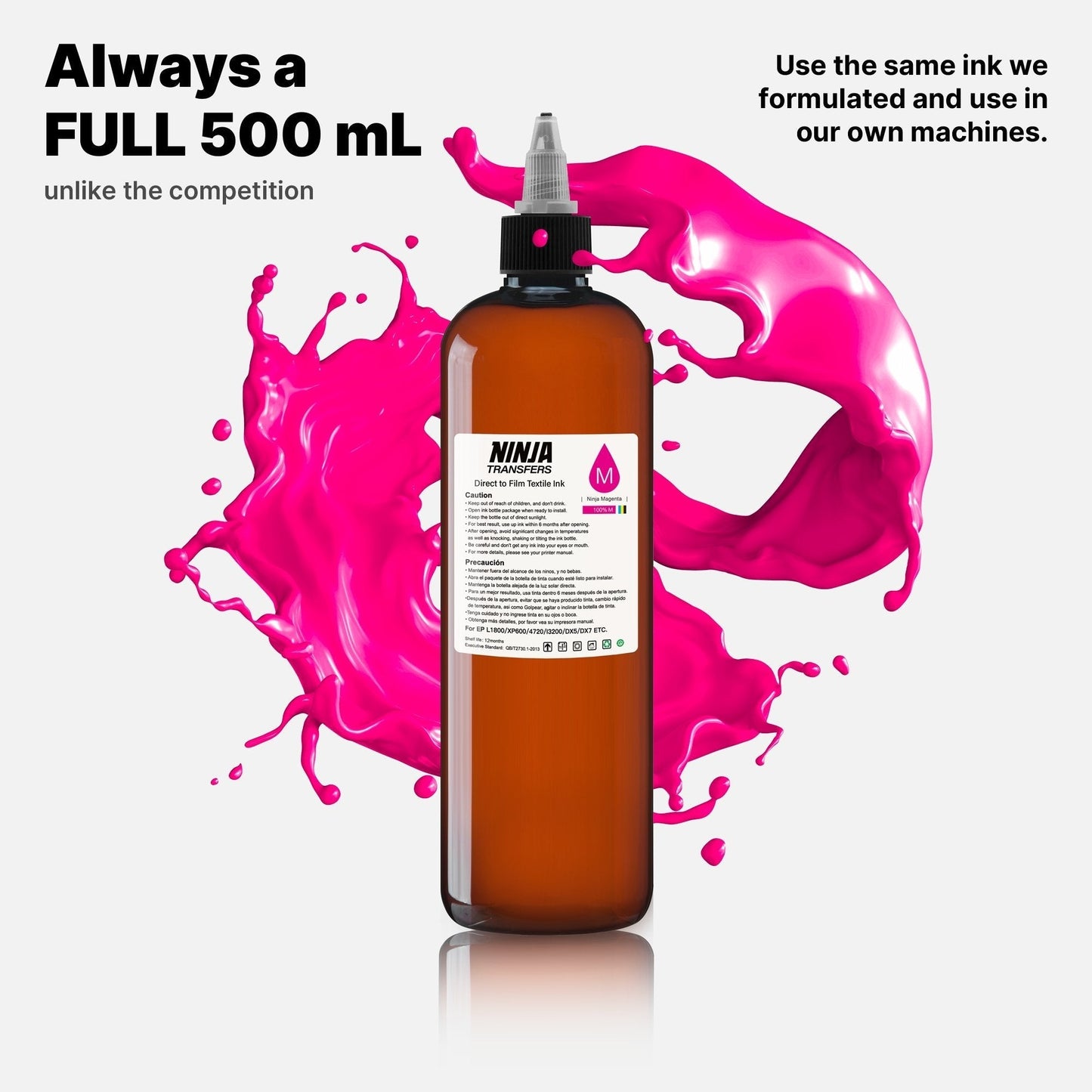 Premium DTF Ink Color Set for Direct-to-Film Graphics Printing