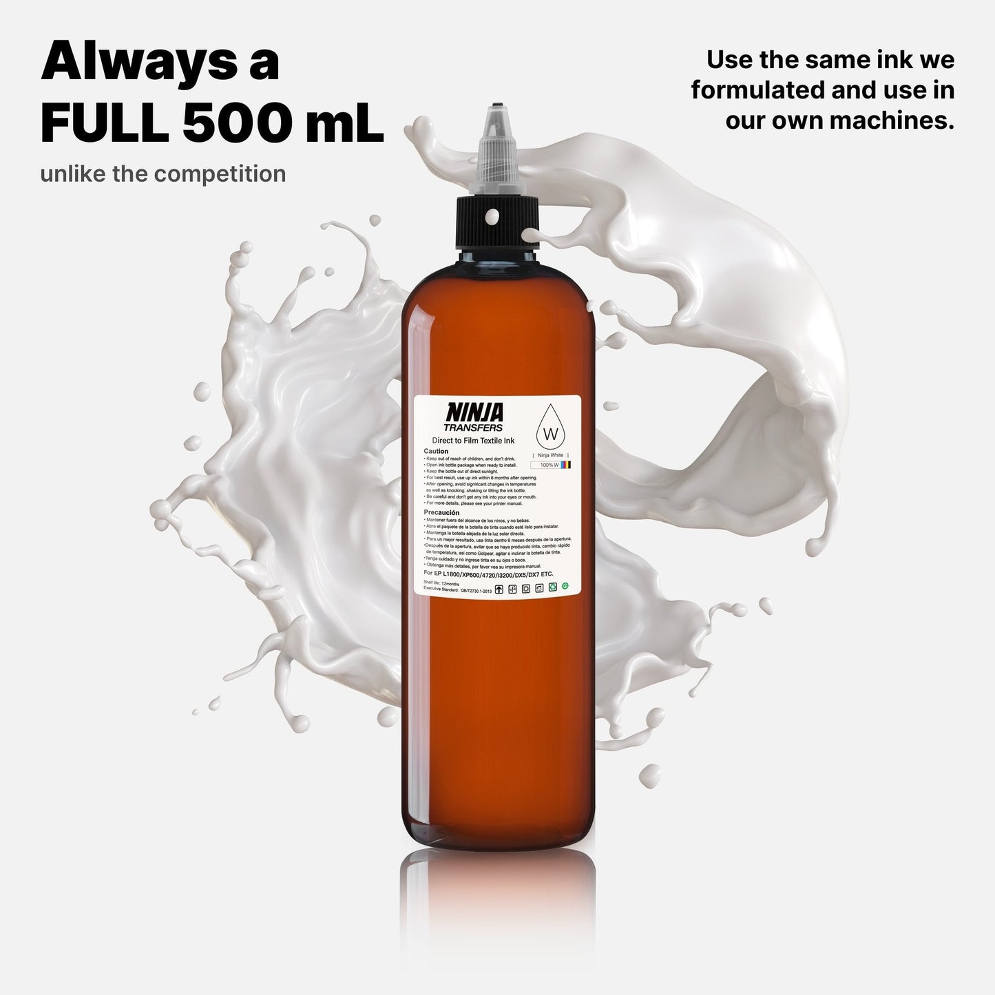 Premium DTF White Ink for Direct-to-Film Graphics Printing