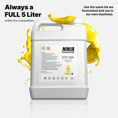 Premium DTF Yellow Ink for Direct-to-Film Graphics Printing