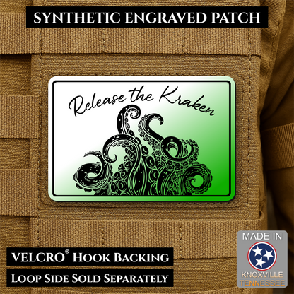 Release the Kraken Funny Morale Patch | Made in USA | VELCRO® Brand Hook Backing
