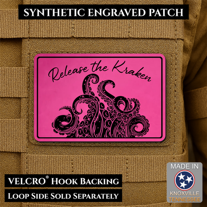 Release the Kraken Funny Morale Patch | Made in USA | VELCRO® Brand Hook Backing