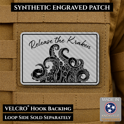 Release the Kraken Funny Morale Patch | Made in USA | VELCRO® Brand Hook Backing