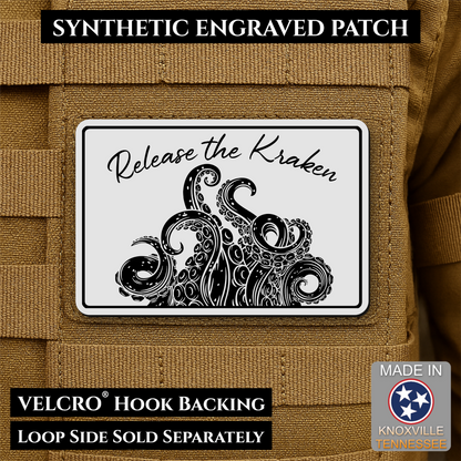 Release the Kraken Funny Morale Patch | Made in USA | VELCRO® Brand Hook Backing