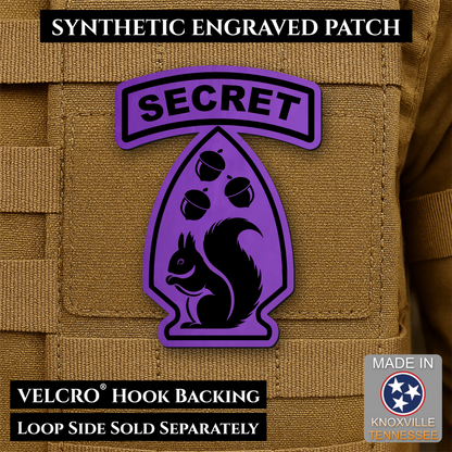 Secret Squirrel Military Division Funny Morale Patch | Made in USA | VELCRO® Brand Hook Backing