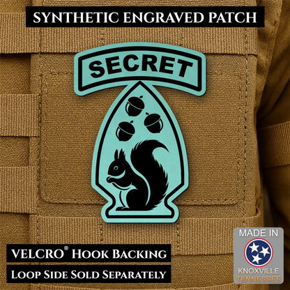 Secret Squirrel Military Division Funny Morale Patch | Made in USA | VELCRO® Brand Hook Backing