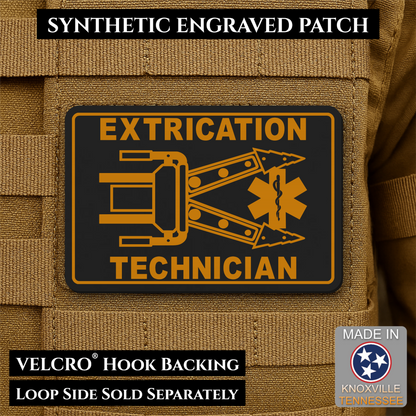 Vehicle Extrication Technician - Jaws of Life Patch - Morale Patch | Made in USA | VELCRO® Brand Hook Backing
