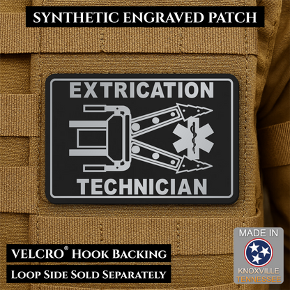 Vehicle Extrication Technician - Jaws of Life Patch - Morale Patch | Made in USA | VELCRO® Brand Hook Backing