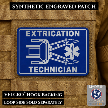 Vehicle Extrication Technician - Jaws of Life Patch - Morale Patch | Made in USA | VELCRO® Brand Hook Backing