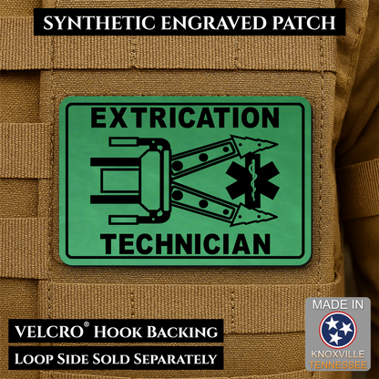 Vehicle Extrication Technician - Jaws of Life Patch - Morale Patch | Made in USA | VELCRO® Brand Hook Backing