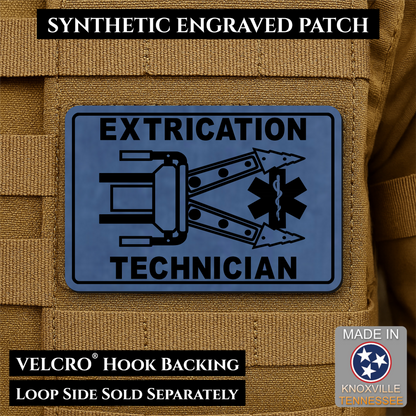 Vehicle Extrication Technician - Jaws of Life Patch - Morale Patch | Made in USA | VELCRO® Brand Hook Backing