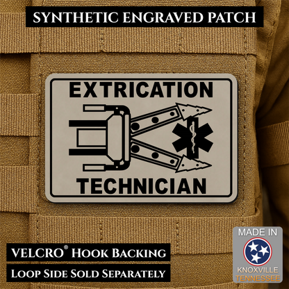 Vehicle Extrication Technician - Jaws of Life Patch - Morale Patch | Made in USA | VELCRO® Brand Hook Backing