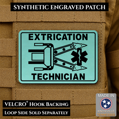 Vehicle Extrication Technician - Jaws of Life Patch - Morale Patch | Made in USA | VELCRO® Brand Hook Backing