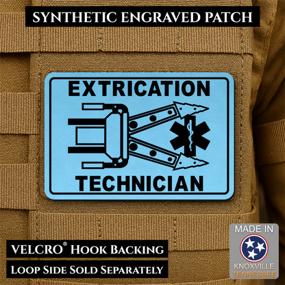 Vehicle Extrication Technician - Jaws of Life Patch - Morale Patch | Made in USA | VELCRO® Brand Hook Backing