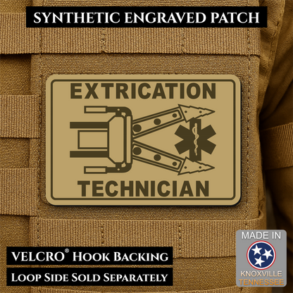 Vehicle Extrication Technician - Jaws of Life Patch - Morale Patch | Made in USA | VELCRO® Brand Hook Backing