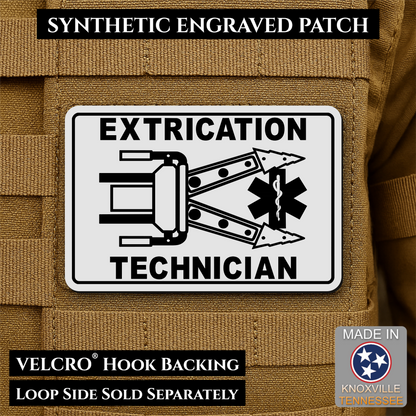 Vehicle Extrication Technician - Jaws of Life Patch - Morale Patch | Made in USA | VELCRO® Brand Hook Backing