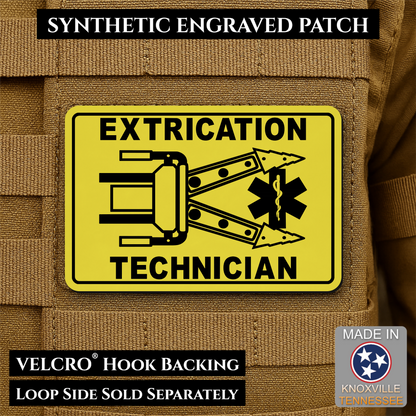 Vehicle Extrication Technician - Jaws of Life Patch - Morale Patch | Made in USA | VELCRO® Brand Hook Backing